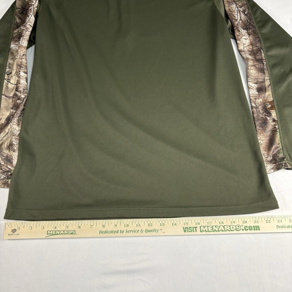 Realtree-Style Camo Hunting Outfit — Quarter-Zip Pullover + Pants, Men's Size L - Picture 5 of 12